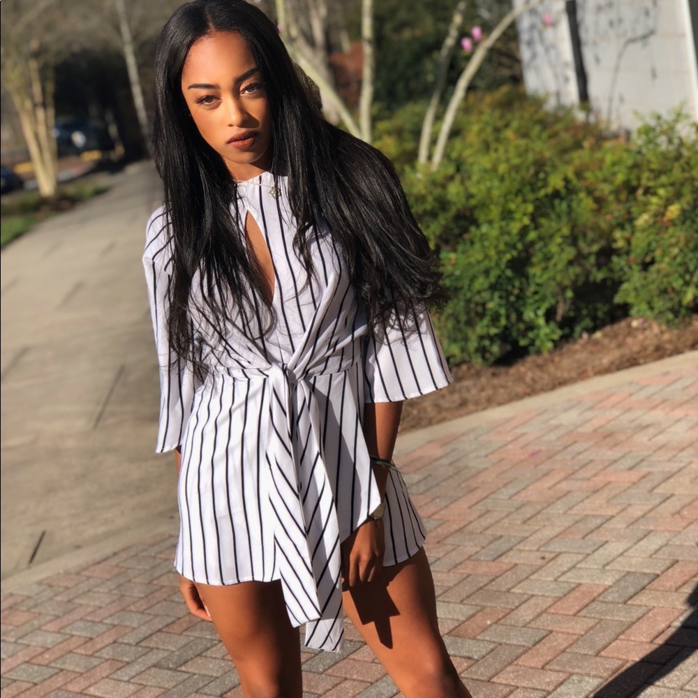 Pinstriped Romper